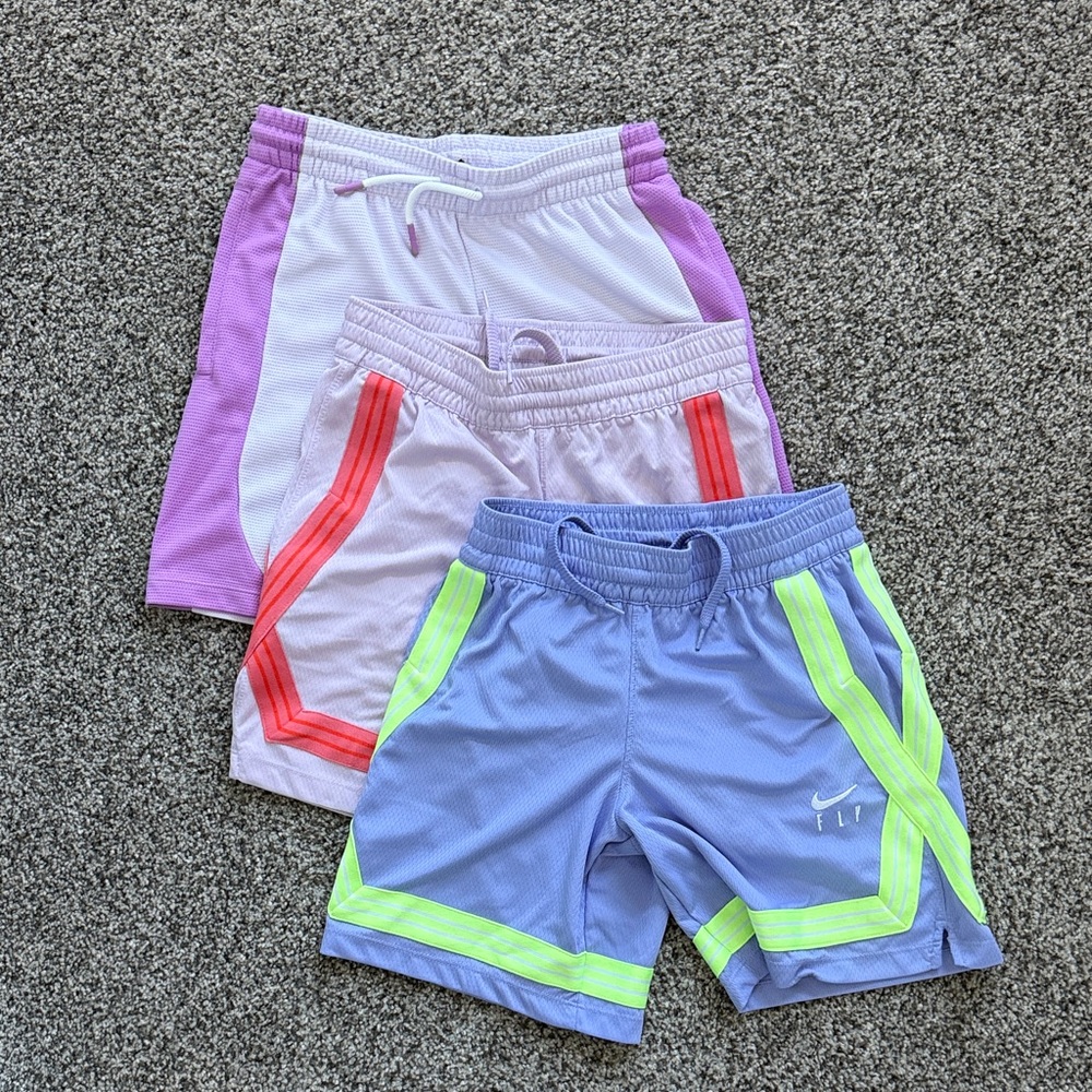 Nike Girls Purple Basketball Shorts - Youth M